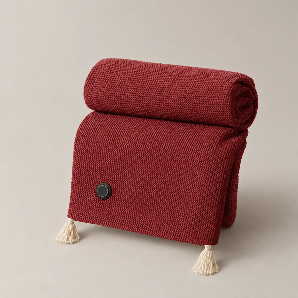 Le Châle Tricot, coloris Rouge vin
